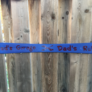 Dad’s Garage Dad’s Rules Basement Man Cave Garage Wall Mounted Sign